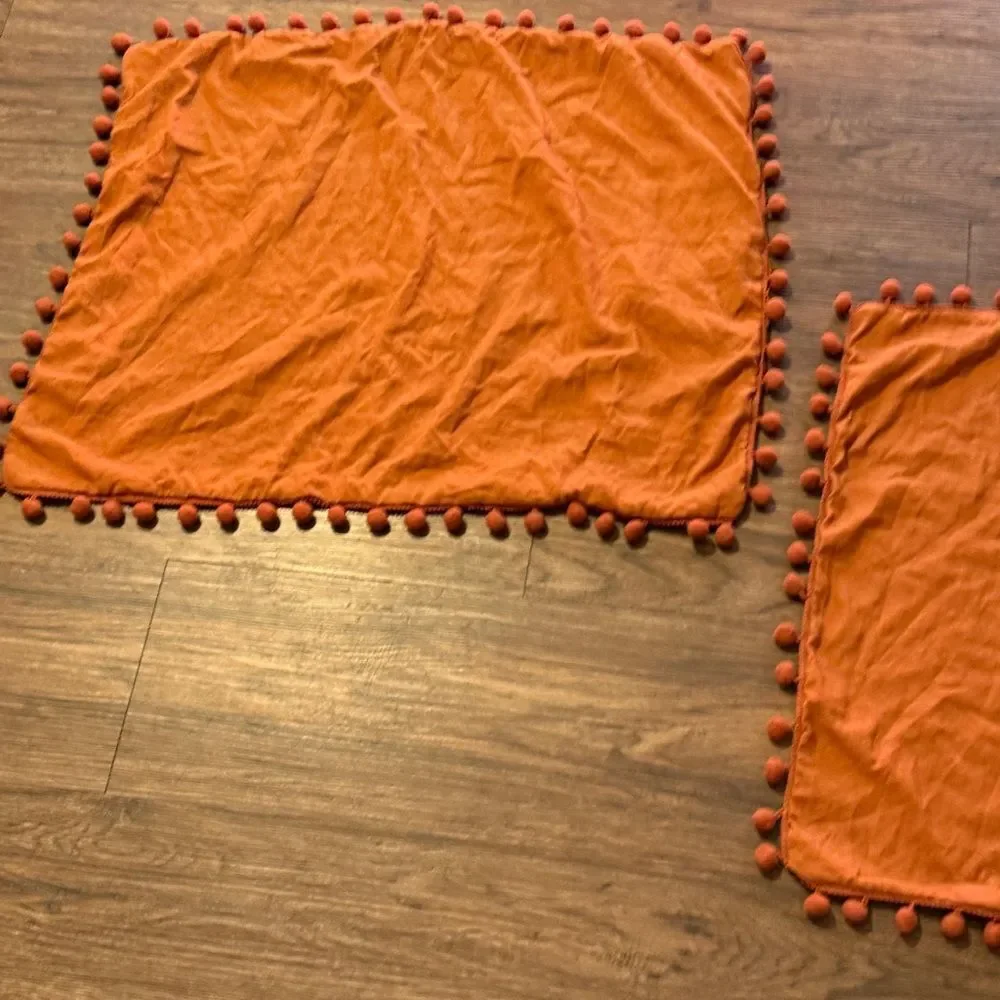 OEKO-TEX Rust Orange Rectangle Pillow Cases  Set of 2  Garment 20” x 24”